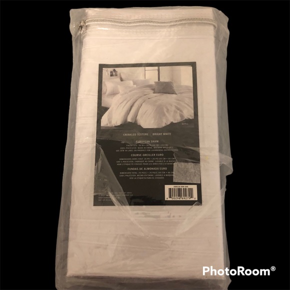 NWT DKNY Ripple European Sham Bright White - Picture 4 of 4